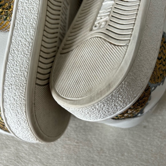 Johnny was Women's White and Gold Sneakers - Picture 11 of 12